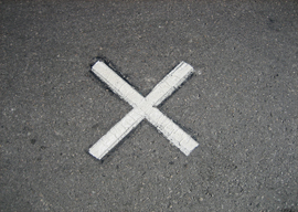 X marking the spot of JFK's assassination 