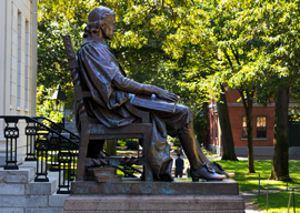 John Harvard statue, Cambridge, Mass.