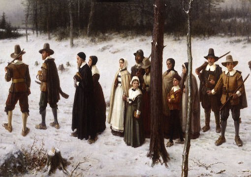 Pilgrims Going to Church by George Henry Boughton