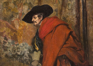 Polonius behind the curtain, Jehan-Georges Vibert 